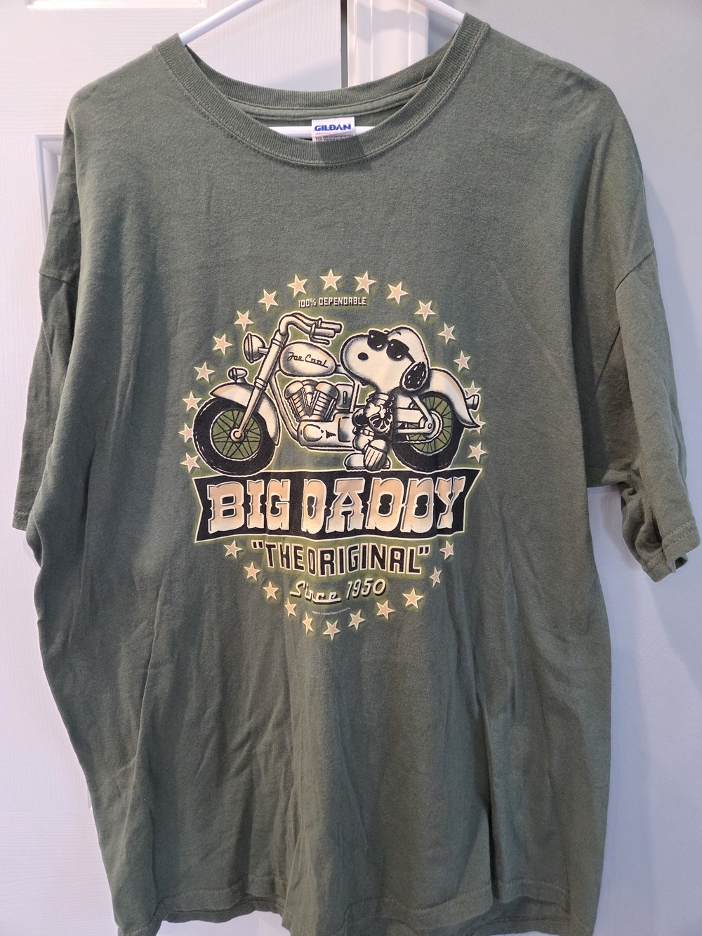 Peanuts Snoopy Joe Cool "Big Daddy" Motorcycle T-shirt XL